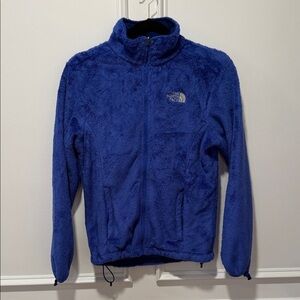 The North Face Blue Fleece Pullover Women’s Size S/P Mock Neck Soft Polyester